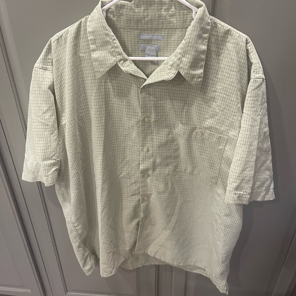 GNW Green Casual Button Down Shirt